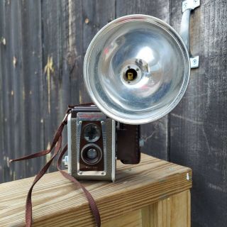 Vintage Kodak Duaflex Iv Box Camera Kodet Lens With Flash