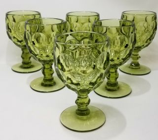 Vintage Heisey By Imperial Glass Provincial Whirlpool Water Goblets - Set Of 6