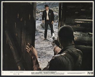 A Man Pointing A Gun At Burt Lancaster Western Valdez Is Coming’71