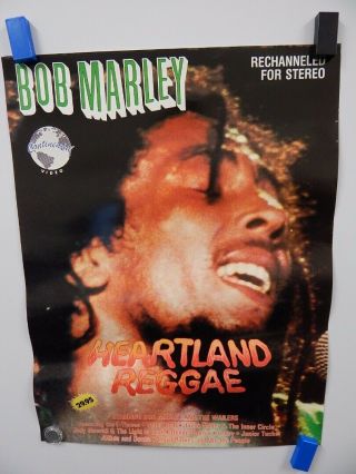 " Bob Marley: Heartland Reggae " Jamaican Music Documentary Home Movie Wall Poster