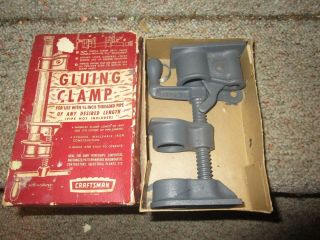 Nos Vintage Sears Craftsman Gluing Clamps 3/4” Threaded Pipe Model 9 - 6674 96674