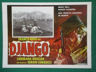 Django Franco Nero Spaghetti Western Sergio Corbucci Spanish Mexico Lobby Card 5