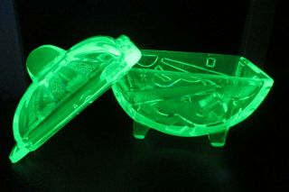 Art Deco Uranium Green Glass 