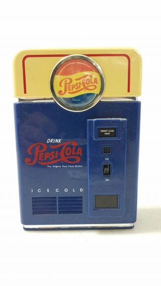 Pepsi Cola Vintage Ice Cold Retro Vending Machine Am Fm Radio 1998