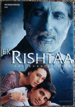 India Bollywood 2001 Ek Rishtaa Press Book Amitabh Bachchan Akshay Kumar