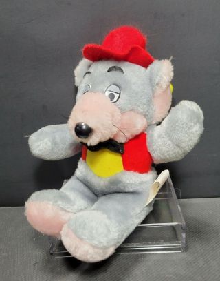 Chuck E Cheese Plush Toy Doll Showbiz Pizza Time Theatre Vintage 1992 9” Mouse