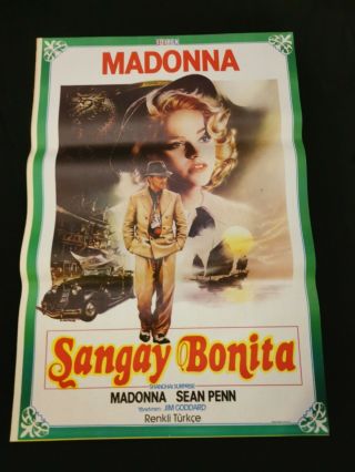 Madonna Shanghai Surprise Bonita Movie Poster 1986 Turkish