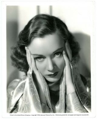 Sensual Dramatic Sigrid Gurie Photograph Vintage 1939 Ray Jones Art Deco Stunner