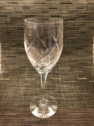 Set Of 2 Mikasa Crystal Olympus Pattern Water Goblets 9 " H