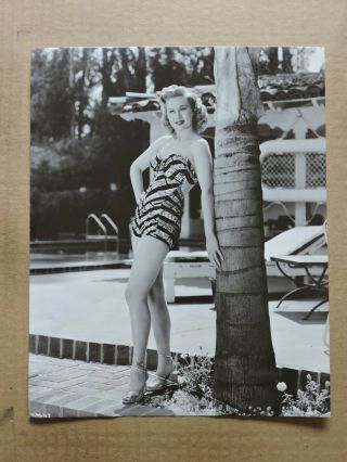 Virginia Mayo Orig Leggy Swimsuit Pinup Portrait Photo 49 Girl From Jones Beach