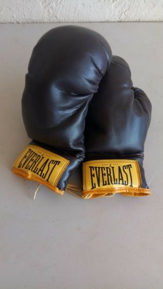 Vintage Everlast Boxing Gloves 2924 16oz • Brown Yellow Mancave Display