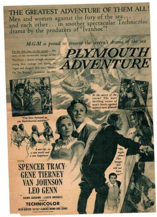Plymouth Adventure 1952,  Spencer Tracy,  Gene Tierney,  Van Johnson