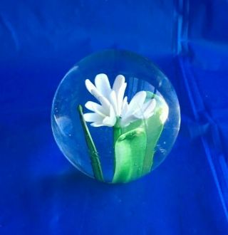 Dynasty Gallery Heirloom Collectibles Star Of Bethlehem Flower Glass Paperweight 3