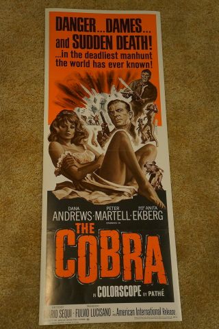 Cobra Sexy Anita Ekberg Dana Andews Crime Insert 1968
