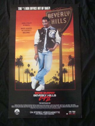 Beverly Hills Cop 2 Movie Poster Eddie Murphy Video Promo 1987