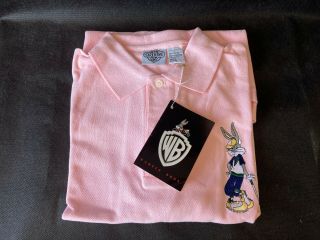 Warner Bros Looney Tunes Bugs Bunny Golf Polo Shirt Size Large - W/tag 1992