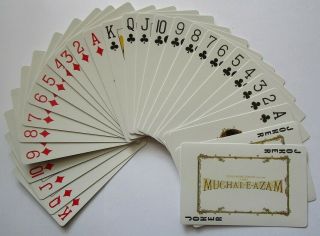 India Playing Cards Promoting The Bollywood Movie Mughal E Azam Nigar Sultana