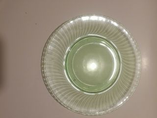 Set of 6 Vintage Green Swirl Depression Glass Plates 3
