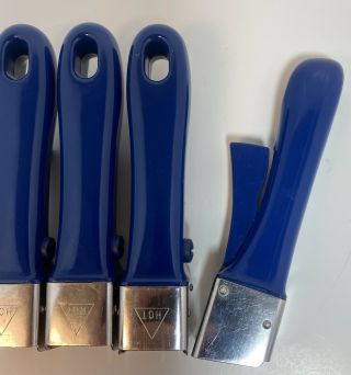Set Of 4 Princess House Art Nouveau Cobalt Blue Cookware Handles