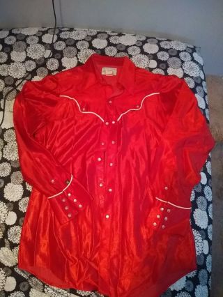 Vintage Rockmount Ranch Wear Western Shirt Made In Usa Size 15 1/2