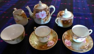 Vintage Hand Painted Japanese Tea Set (probably A Child 