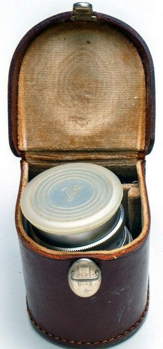 Vintage Voigtlander Dynaret 100mm F4.  8 Lens W/ Leather Case