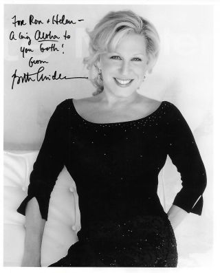 Bette Midler Personally Signed Photo