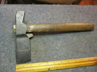 Vintage " Cast Steel " Hatchet - Cleaver/1 7/8 " Cut,  7 " Long/hatchet Tool/good
