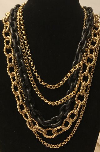 Vintage Kenneth Lane Necklaces 5 Layers 18” Long