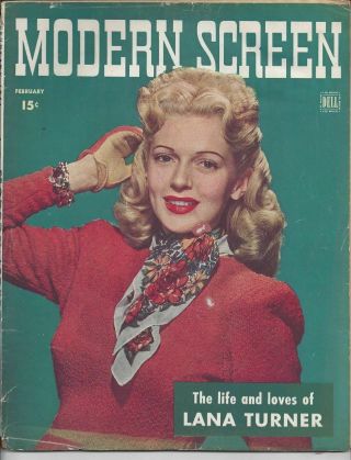 Modern Screen - Lana Turner - February 1944