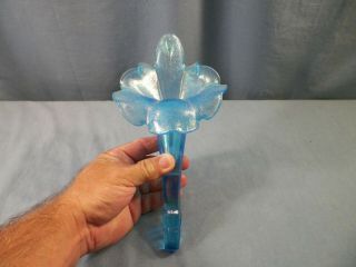 Fenton Celeste Blue Stretch Glass Replacement Epergne Horn 9 5/8 " Long