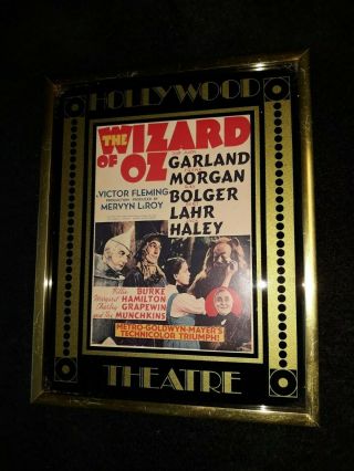 Vintage Hollywood Theater The Wizard Of Oz Movie Poster Framed