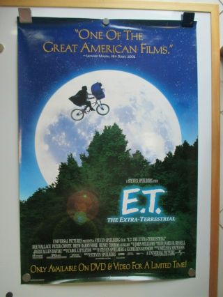 Vintage E.  T.  Rerelease Special Edition 1 - Sheet Movie Poster Spielberg