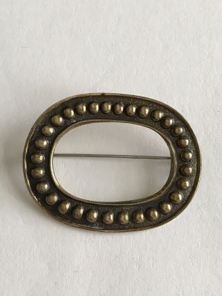 Vintage Rare Kalevala Koru Kk Finland - Bronze Brooch/pin