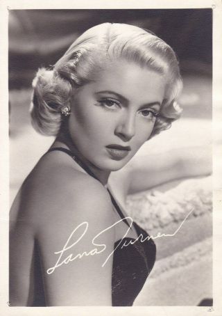 Lana Turner Blonde Bombshell Vintage 1942 Mgm Studio Dbw Portrait Photo