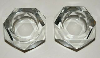 Baccarat France Pair Crystal Candlestick Candle Holders