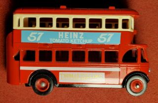 Vintage Lledo Promo Red & White Heinz 57 Tomato Ketchup Double Decker Bus T17