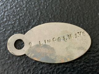 Vintage Key Ring Check Fob NATIVE AMERICAN INDIAN - CHAS JOHNSON SALISBURY,  MA. 3