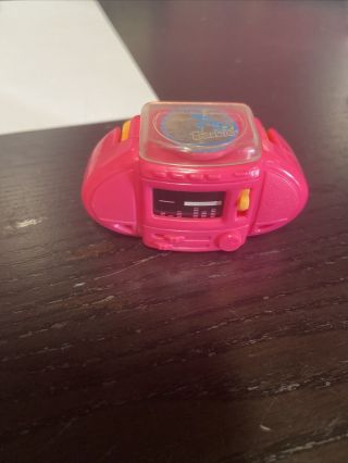 Vintage1994 Mattel Barbie Wind Up Pink Cd Player Boom Box