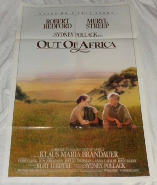 Vintage 1985 Out Of Africa Movie Poster 27 " X 41 "