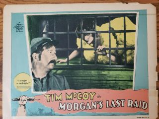 1929 Morgans Last Raid Movie Theatre Window Lobby Card Poster Tim Mccoy A Garcia