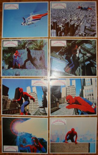Spider - Man Strikes Back - Comics - Marvel - Tv - Ron Satlof - Set Of 12 French Lcs (8x10)