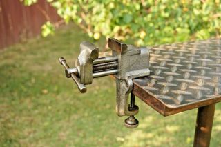Vintage Table Mount Anvil Vise,  1 - 5/8 Jaws,  Jewelers Clockmakers,  Gunsmiths Vice