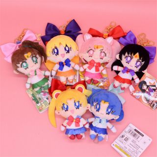 Sailor Moon Chibiusa Mizuno Ami Kino Makoto Plush Doll Pendant Keychain Gift