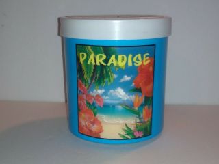 Vtg The Fridge Freezable Can Cooler Koozie By Lifoam Made In Usa Paradise Theme