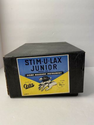 Vintage Oster Stim - U - Lax Stimulax Junior M - 4 Electric Massager Vibrator