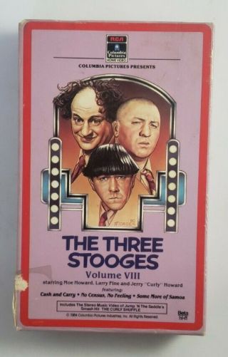 Rare Vintage Three Stooges Volume Viii Betamax Film Collectors Piece