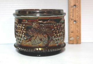 Northwood Grape And Cable Amethyst Carnival Glass Powder Jar - No Lid