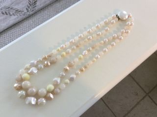 Vintage Faux Pearl Double Strand Choker Necklace