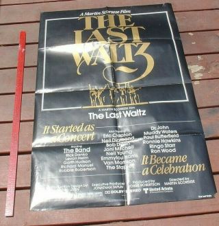 Vintage 1970s Movie Poster Martin Scorsese The Last Waltz The Band Music